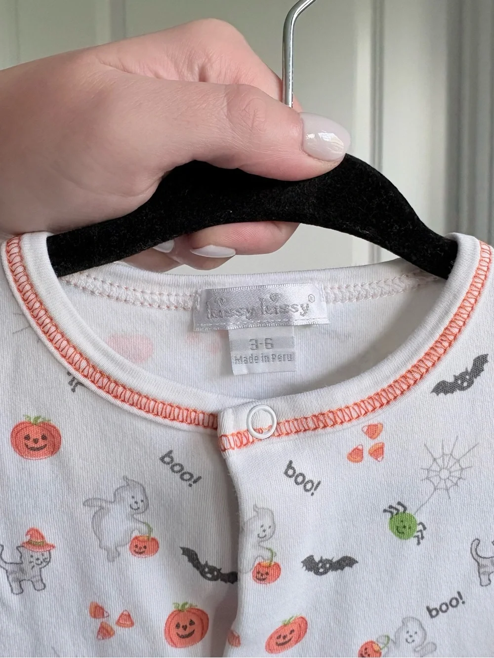 Kissy Kissy Pima Cotton Halloween Snap Footie